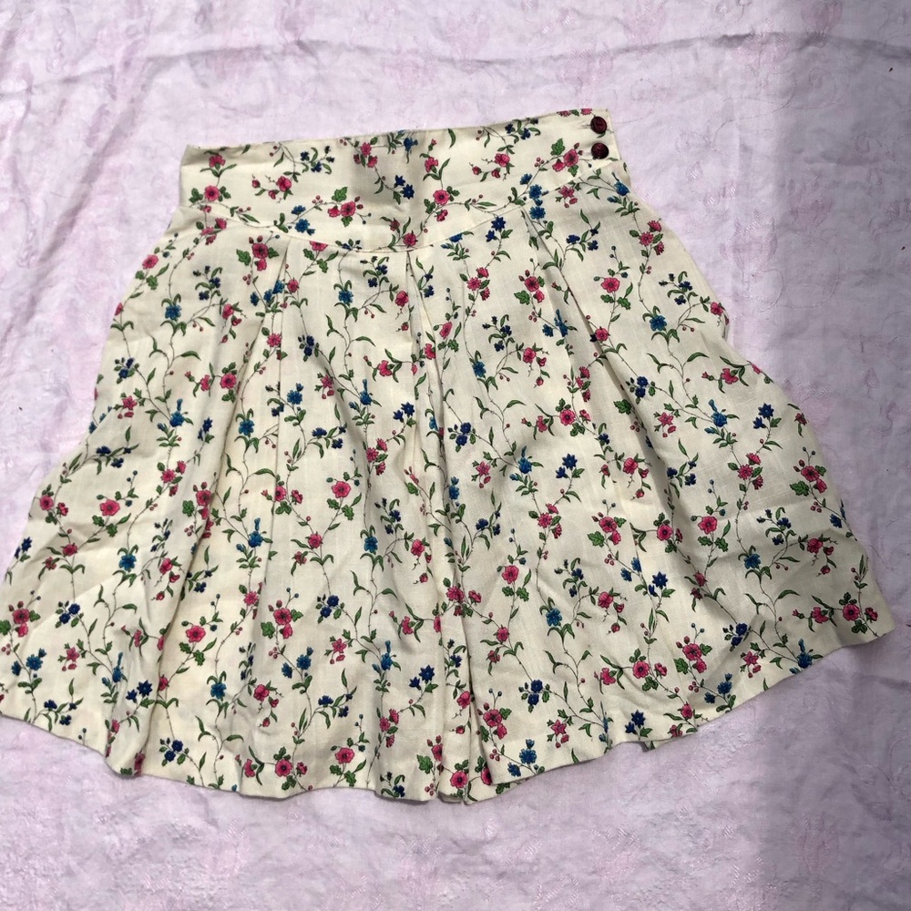 Vtg Floral Skort